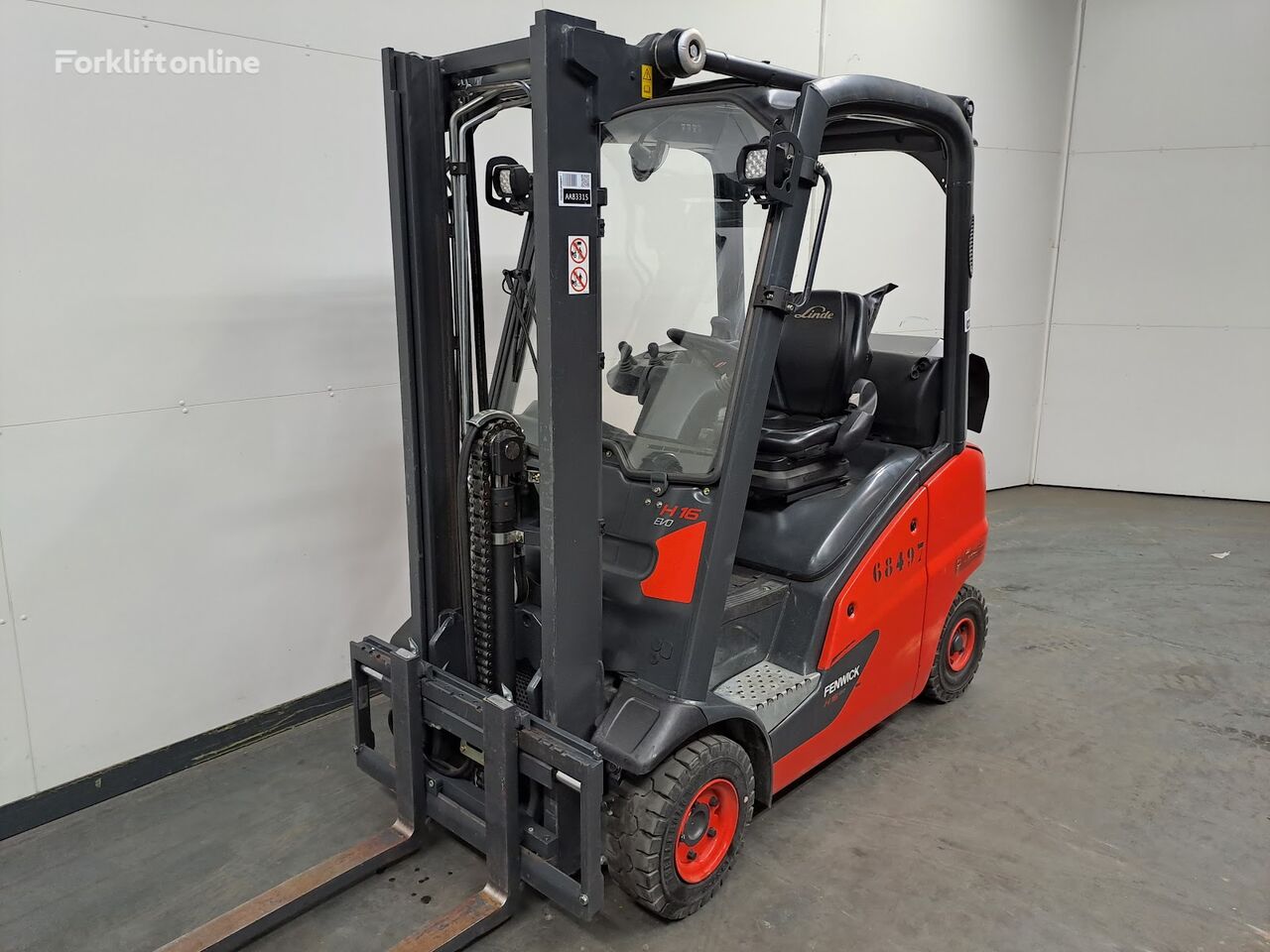 Linde H16CNG-01 gas forklift